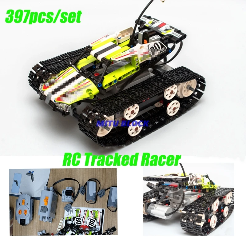 

Rc Tracked Racer Car Electric Motor Power Function Fit Technic City Building Block Brick Model Kid Toy Gift