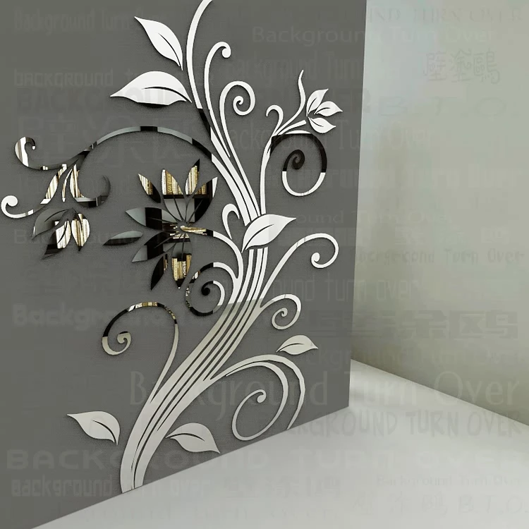 DIY spring nature single elegant flower wall stickers for home corner decoration art poster R219 | Дом и сад