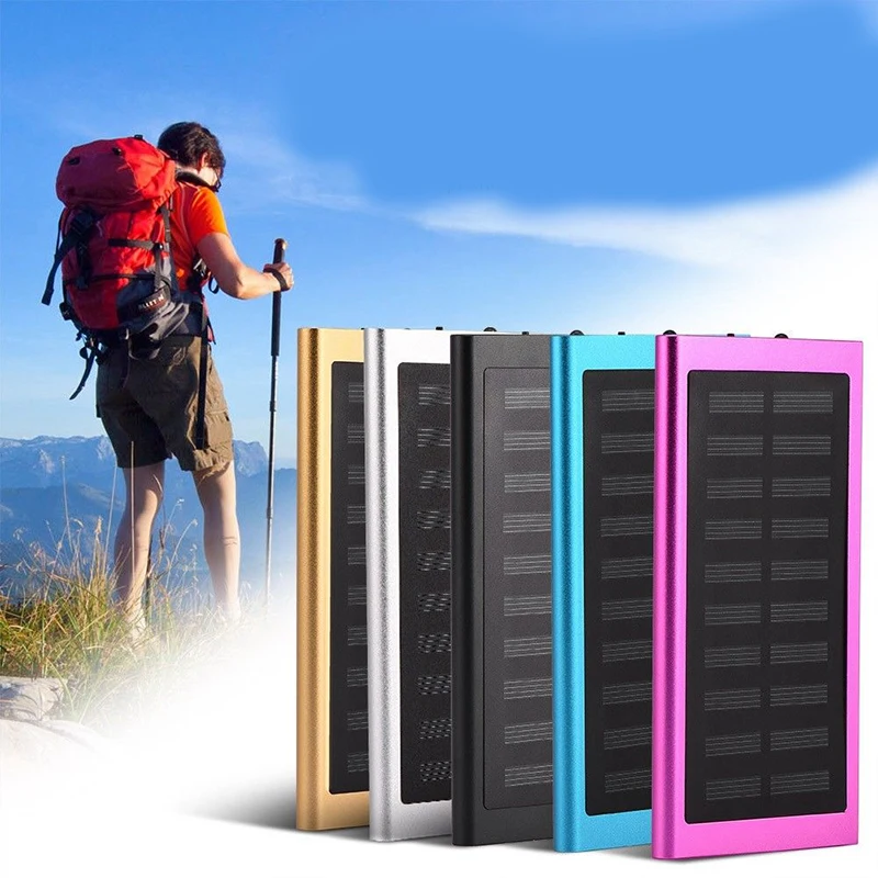 Solar Power Bank External Battery Case No Battery Pack Dual Usb Charger For Iphone Ipad Tablet Compatible For Xiaomi Huawei Agreeable Sweetness Mobile Phone Adapters