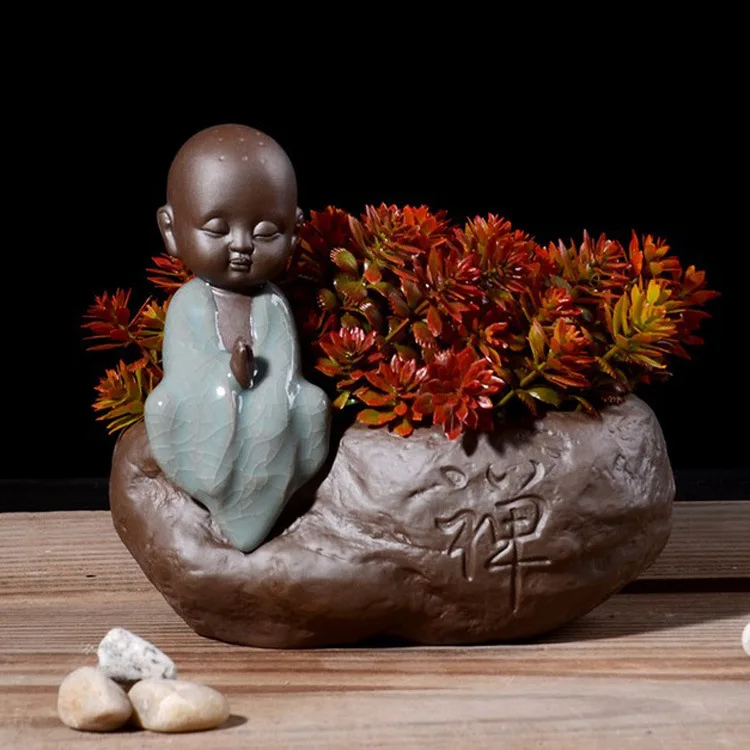Керамический горшок BENEWOTER Yixing Buddha Monk цветочные горшки садовые креативный для