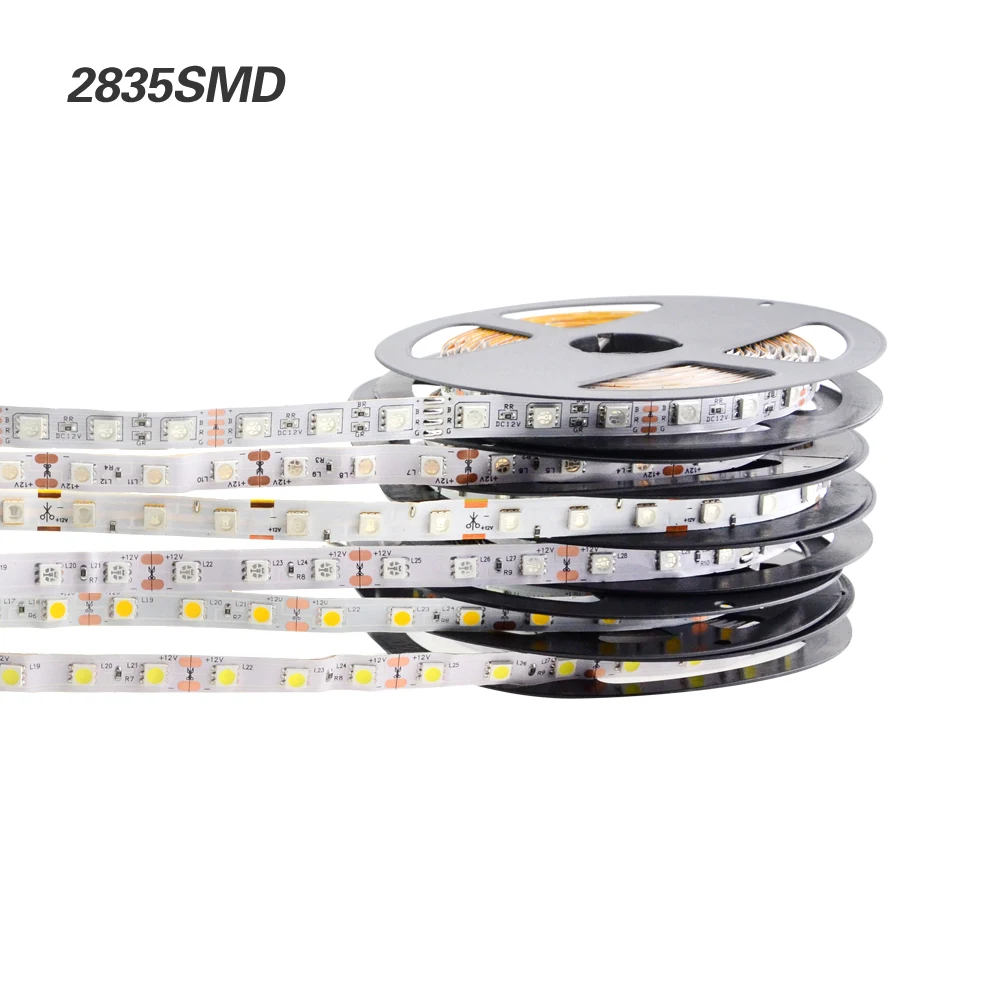 12 В постоянного тока RGB Светодиодная лента 5050 5630 2835 SMD водостойкая 5 м 60