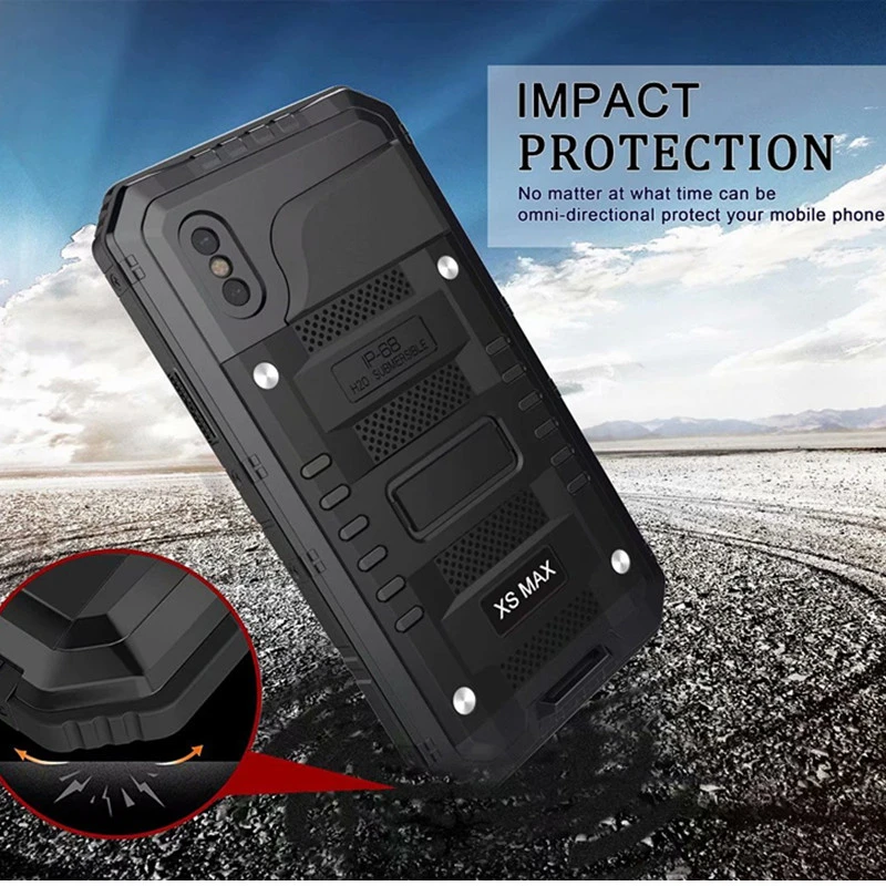 Iphone xs max matel waterproof case (1)