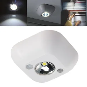 Image 4 - Mini akıllı vücut kablosuz LED sensörü gece lambası PIR manyetik kızılötesi hareket acil durum için LED ampuller duvar lambası dolap merdiven