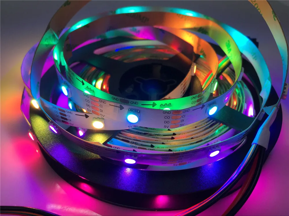 APA 102 CHIPS PROGRAMMABLE STRIPS PIXEL LIGHTS (2)