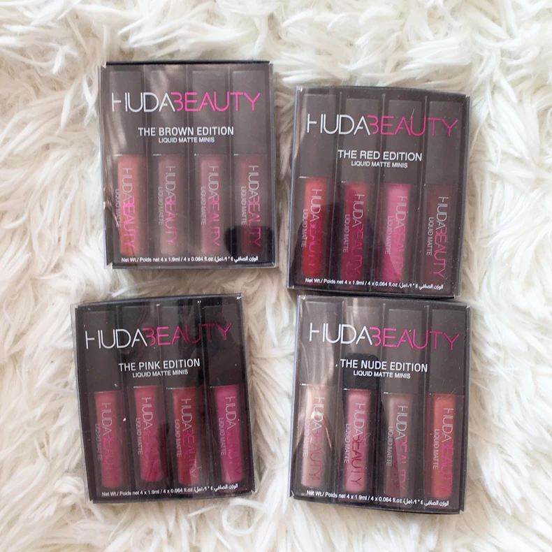 Губная помада HUDAS beauty жидкая матовая Minis uda beauty Shimmer Палитра того же цвета матовый Алмазный блеск для губ