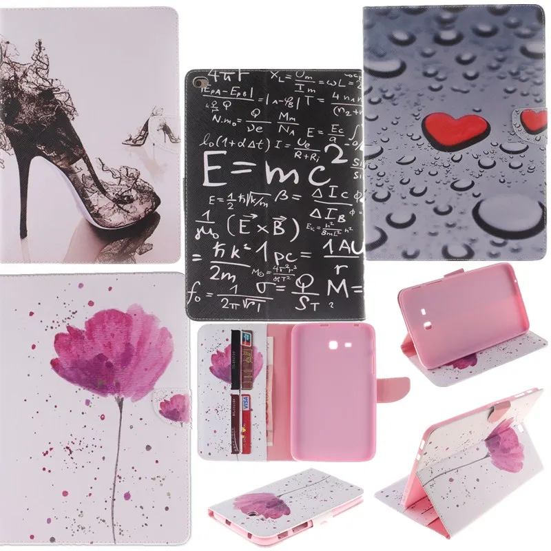 

2 Sides Painted Tablets Case For Samsung Galaxy Tab S2 9.7''T815/SM -T810 Case Wallet Flip PU Leather Cover for Clever Girls Boy
