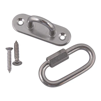

M6 Ceiling Hook Hammock Swing Hook Multi-use & M6 Quick Link Chain Carabiner with Self-tapping Screws for Swing Chair Hammock Ha