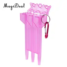 MagiDeal портативный прозрачный нейлоновый чехол для дротиков с крюк блокировки розовый красный/оранжевый