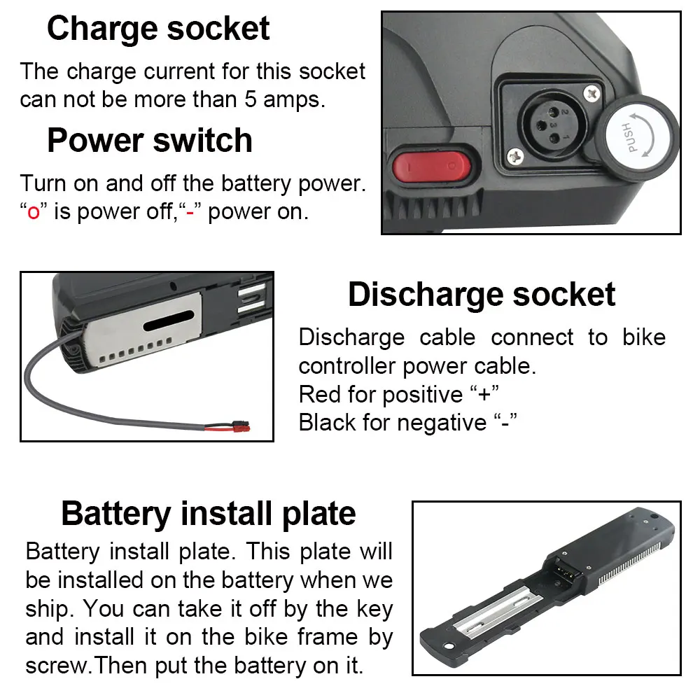 Clearance 52V 48V 36V 13Ah 15Ah E-Bike Lithium ion Battery For 52Volt 48Volt 36Volt Bafang 1000W 500W Front/Mid/Hub Motor Electric Bicycle 6