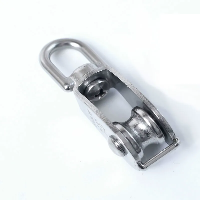 1”Swivel Pulley Bsxywa Flag Pulley in Heavy Duty 304 Stainless Steel Pulley Roller Loading 331Lbs/ 150Kg 2Pcs M25 Pulley System 25mm Single Pulley Block 