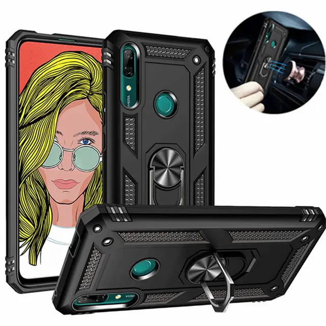 US $1.86 For Huawei P Smart Z Case Magnet Car Holder Ring Shockproof Case for Huawei Y5 Y6 Y7 Pro 2019 Y9 Pr