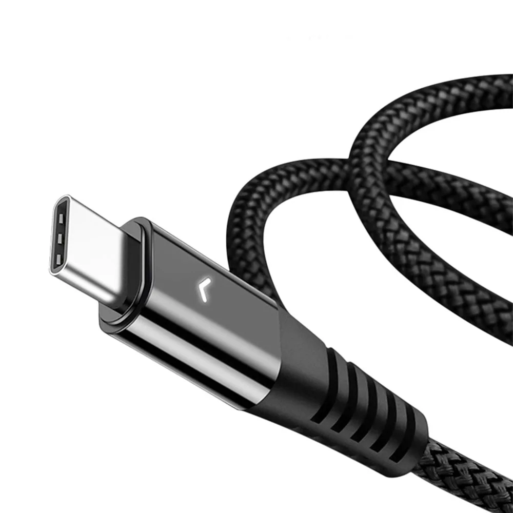 

Type C Charging Cable Sync Data Line for SamSung Gaxaly S8 Plus USB LED Charge Cord for Xiaomi Mi 5 6 Huawei Phone Charger Cable