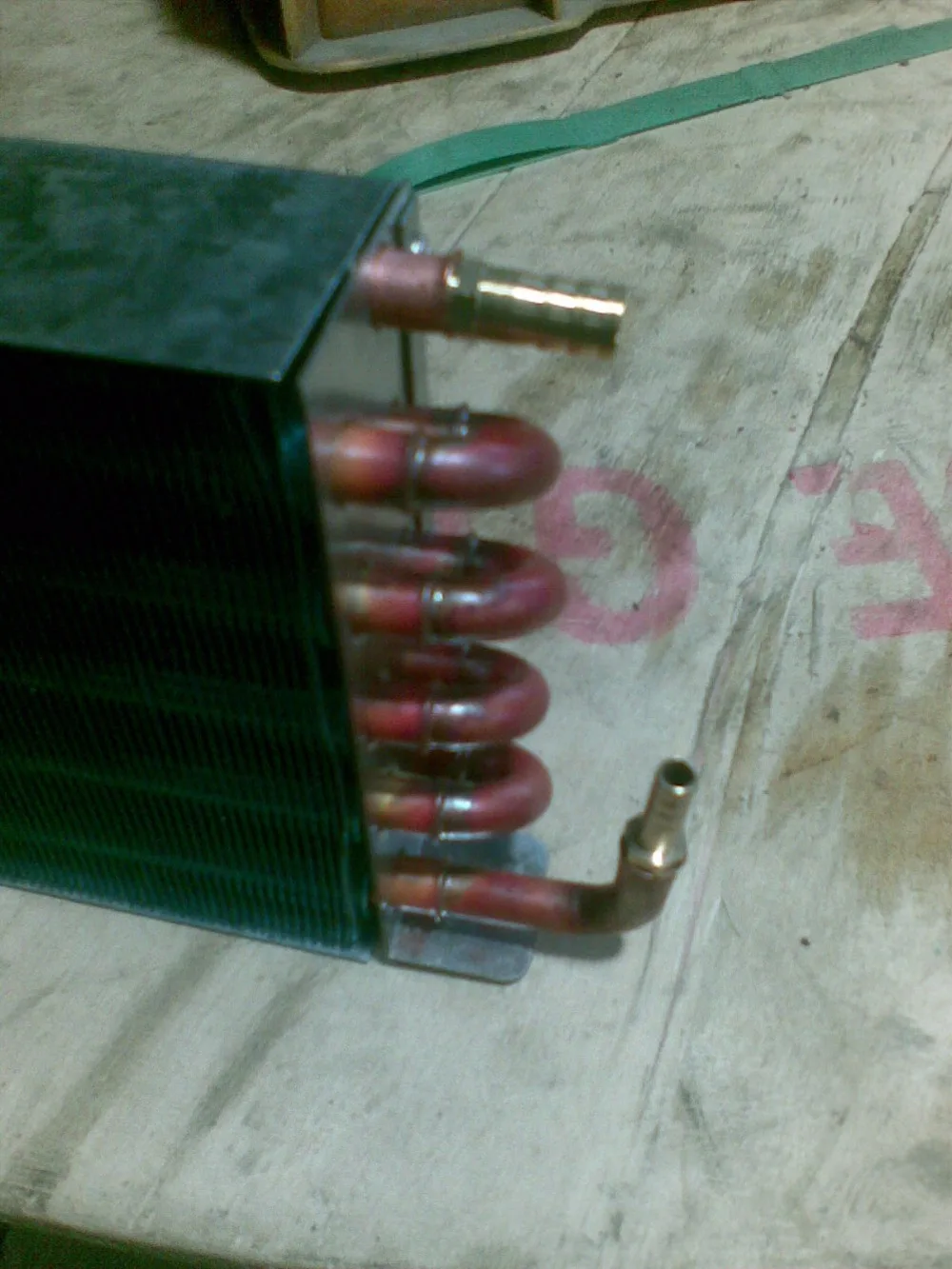 Радиатор теплообменника ряда с водяным охлаждением испаритель конденсатора с резьбой 1/4 'или пагода соединениями pitch-row 25 мм mm с медной