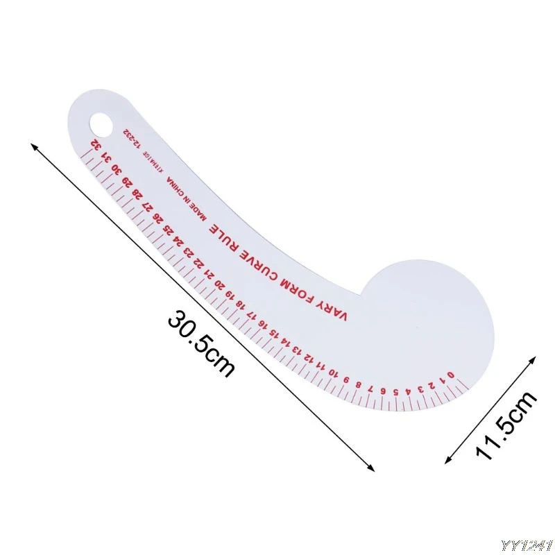 Швейная линейка форма запятой французский кривой пластиковый портной рисунок ремесло инструмент DIY Y110-Dropshipping - Цвет: 249