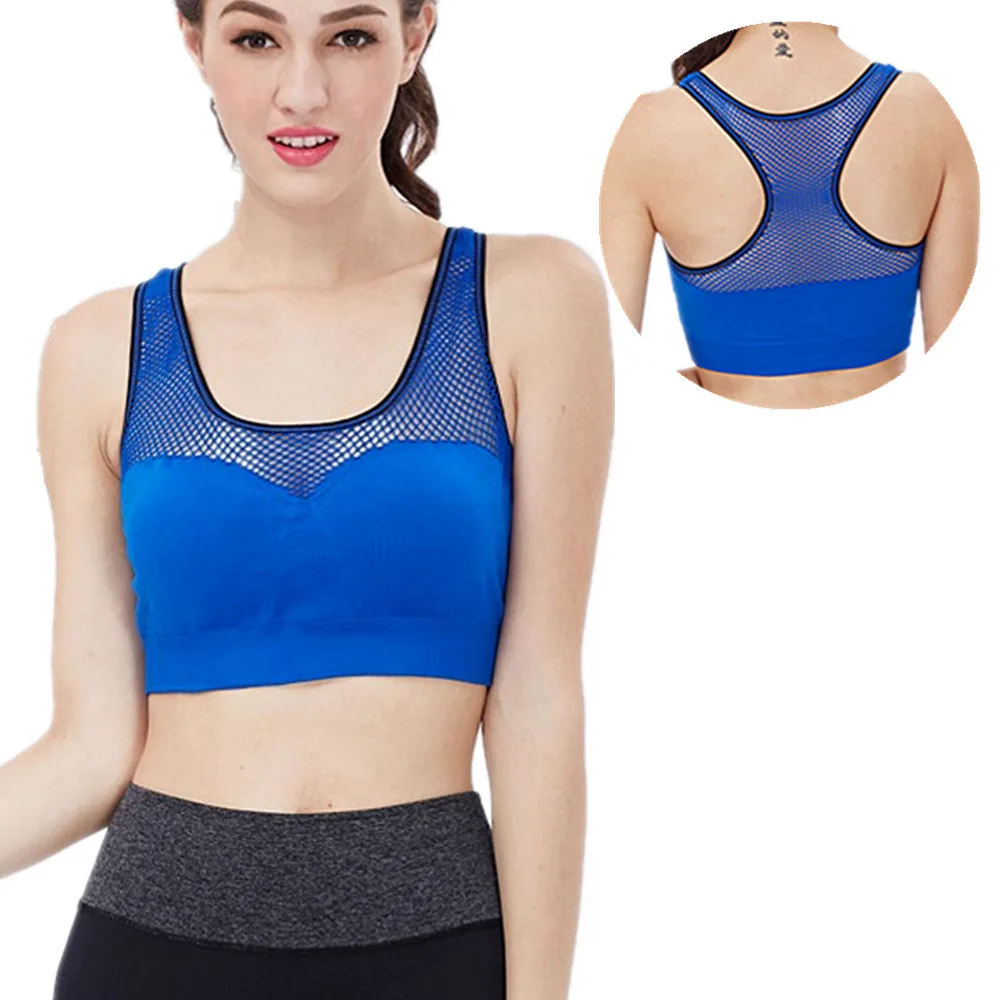 Women Quick Drying Cotton Net Fabric Comfortable Bra Top Vest Underwear
