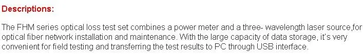 FHM2A02 Волоконно-Оптический мультиметр измеритель оптической мощности-70~+ 10dbm+ источник света в оптическом диапазоне 1310/1490/1550nm