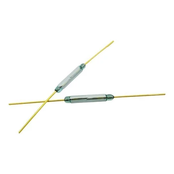 

9pcs Magnetic Reed Switch 1.8*10mm Green Glass Magnetic Reed Switches Sensor Glass Normally Open Contact For Sensors MKA-10110