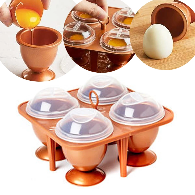 Copper Eggs XL Cooker Egg Poacher Cook Poach Pods Egg Tools Microwave Oven Poached Baking Cup