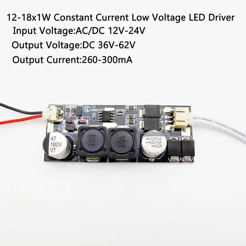 Jiaderui DC 12 V-24 V Вход для 300mA DC 10 Вт, 12 Вт, 15 Вт, 18 Вт, светодиодный драйвер низкая Напряжение адаптер для Светодиодный уличный фонарь на солнечной батарее машина лодка свет