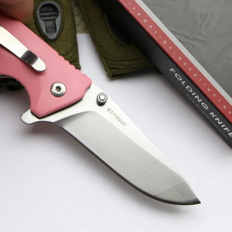 Enlan EW106 открытый складной нож 8Cr13Mov лезвие розовая ручка выживания кемпинг портативный Ножи EDC инструменты