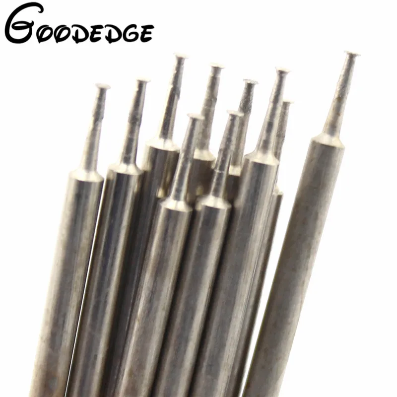 10pcs 1mm Super Thin T Head Diamond Grinding Needle Bit Mounted Point ...