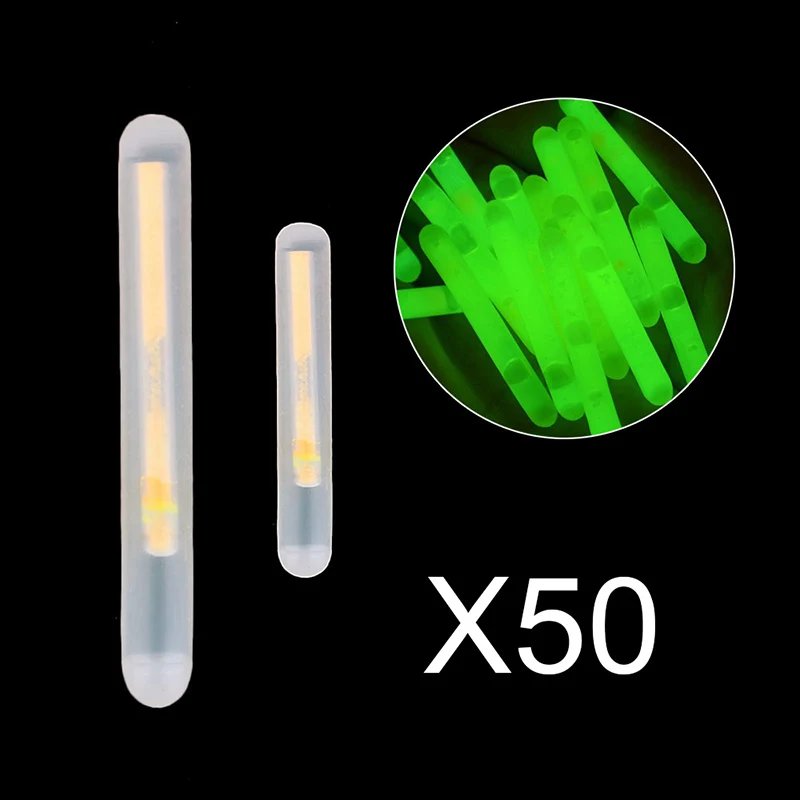 

50 pcs Outdoor Night Fishing Gadgets Special Luminous Glow Stick Small Fishing Gear WHShopping