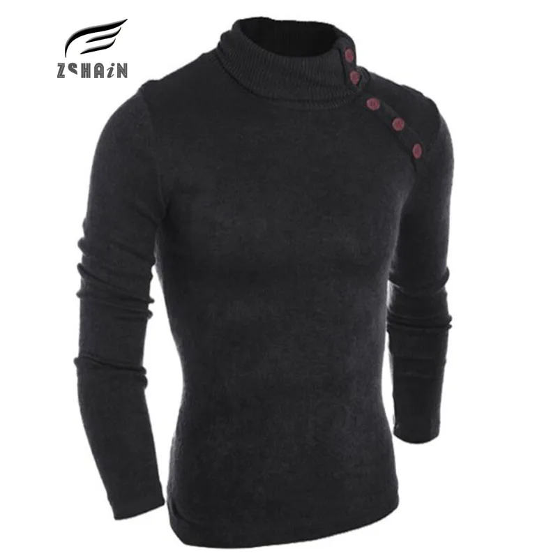 2017 New Brand Men Slim Sweaters Men Thin Pocket