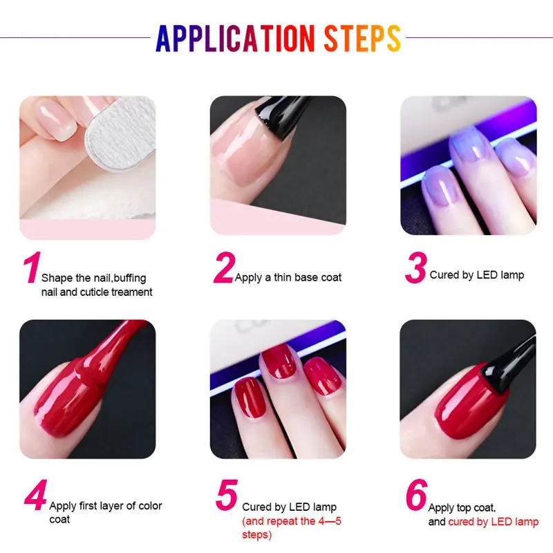 Гель лак для ногтей MIZHSE 7 мл Esmaltes Перманентный светодиодный набор французского
