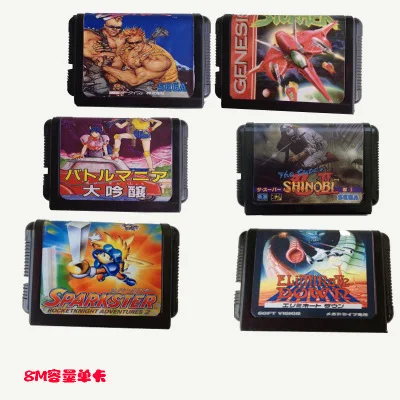 

1 in 1 Customized Retro Game Cartridges for Sega Genesis Console for Sega Megadrive 1 Game 16 Bit Game Cartridges Game Cards