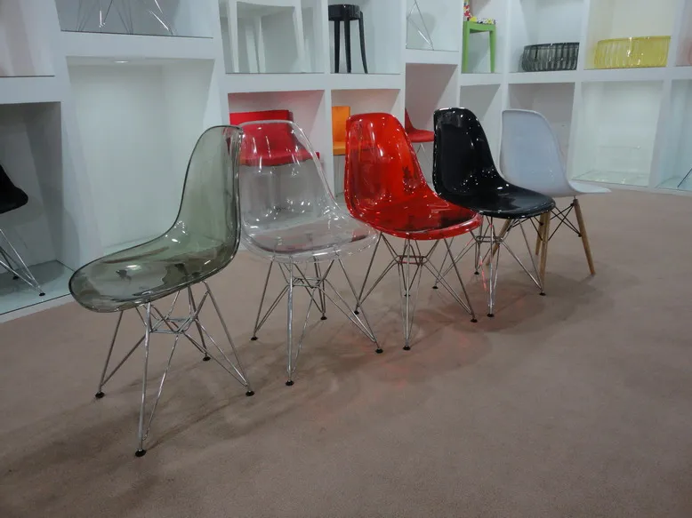 Прозрачный Акриловый Обеденный стул со спинкой пластик и стул с металлическими ножками/пластиковый обеденный стул/современный дизайн популярный обеденный стул