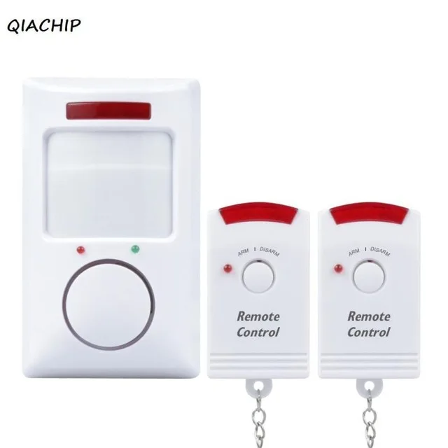 

QIACHIP Smart home IR Infrared Motion Sensor switch Alarm Security Detector 105dB Wireless Alarm system with 2 remote control Z3