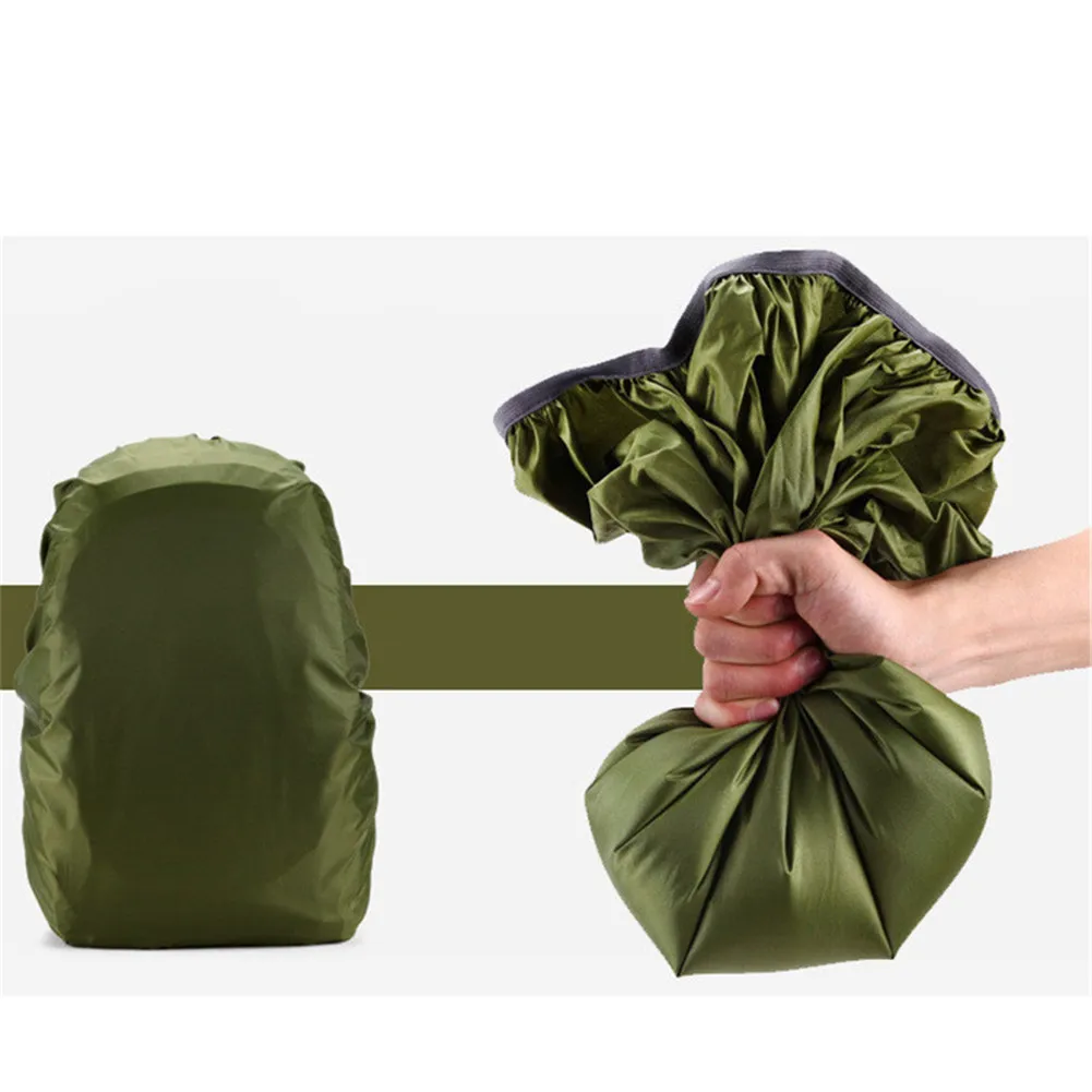 Flash Deal 1pcs Nylon Army Green Camouflage RainCover For Bags 35-70L Lightweight Waterproof Backpack Bag Rain Cover For Travel Cycling Bag 14