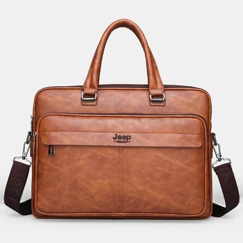 

Fashion Simple Famous Brand Business Men Briefcase Bag Leather Laptop Bag Casual Man Bag Shoulder bags Office Computer Briefcase
