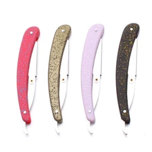 15x2 см 10 шт. мужские резиновые и пластиковые Опасная бритва стальная бритва складной нож для бритья Инструменты для удаления волос+ 1 лезвие 6107