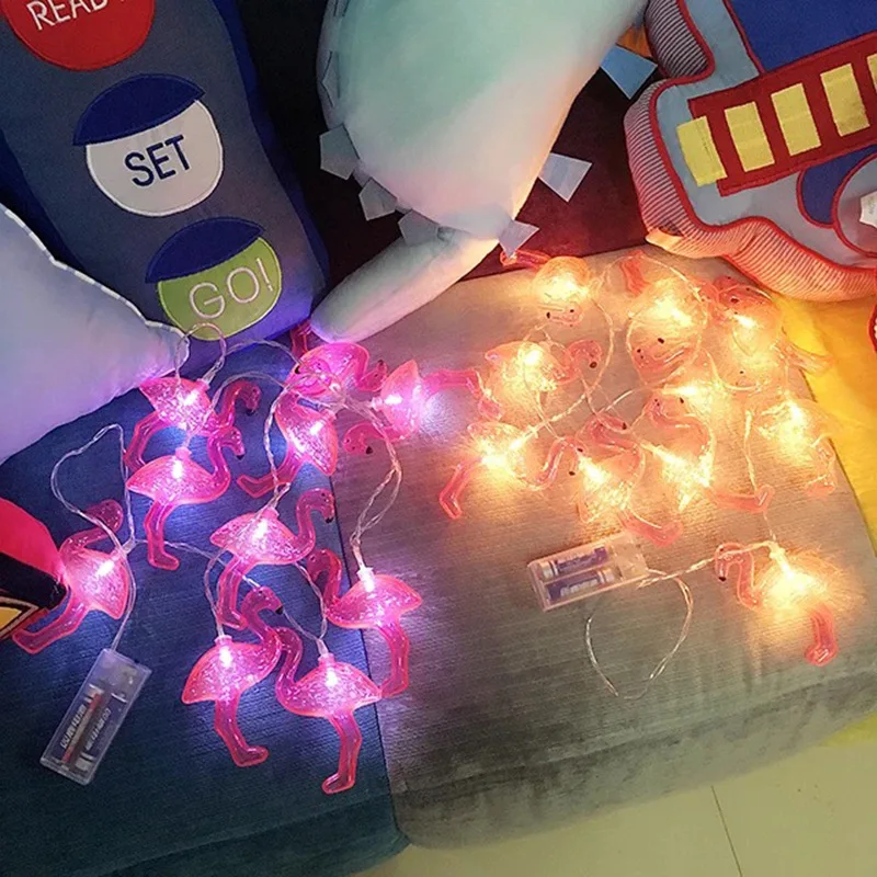 Flamingo font b LED b font Bulbs font b String b font Light Night Lamp Battery