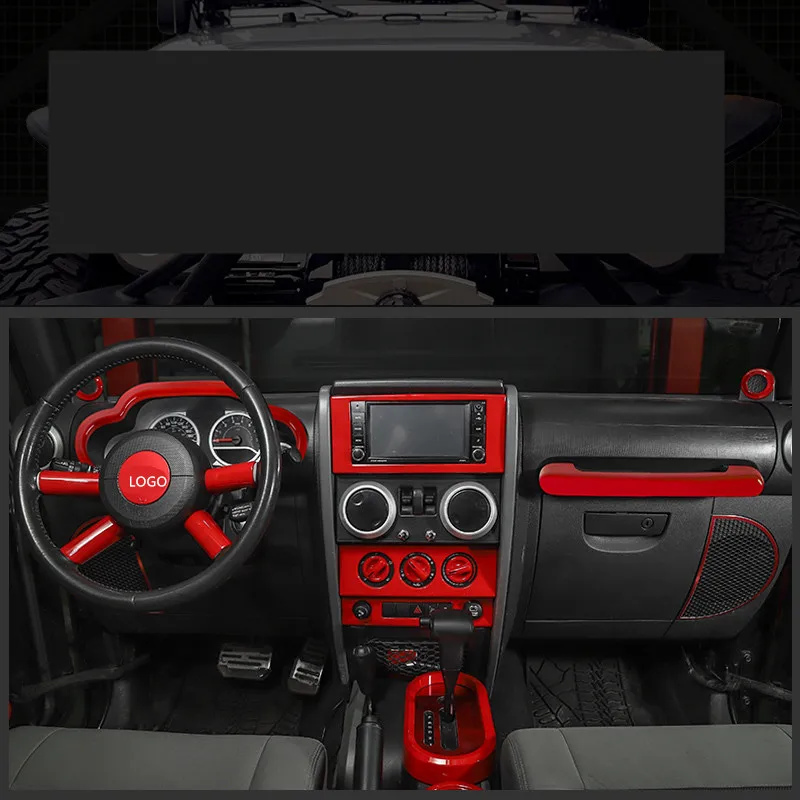 ABS Metal Air Outlet Key Hole CD Knob Decorated Cover Frame For Jeep Wrangler 2007 08 09 2010 AAA337 | Автомобили и мотоциклы