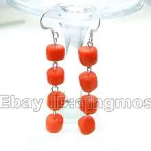 Распродажа, оранжевая, 9-10 мм, ручная, натуральная, Коралловая Серьга, с стеринговым серебром, 925 stud-ear170, опт/розница