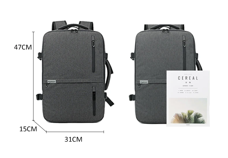 Мужская многофункциональная 17 дюймовая сумка для ноутбука, Мужская водонепроницаемая сумка для путешествий, вместительная Повседневная USB деловая сумка XA179ZC
