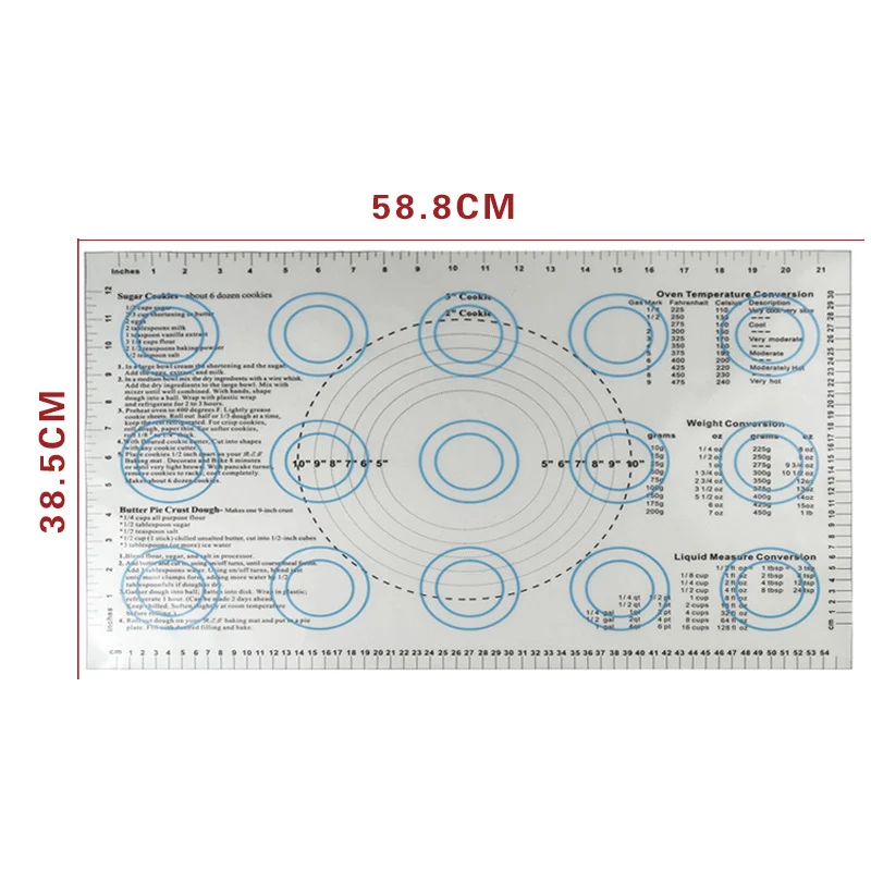 Силиконовый коврик для раскатки теста, коврик для духовки, макарон, с антипригарным покрытием, для кухни, бытовой, 1 шт., коврик для выпечки, лист, кондитерские инструменты