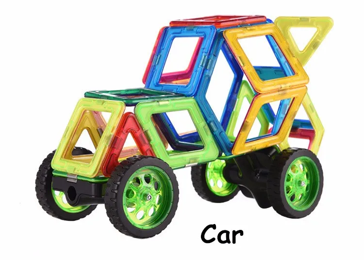 Большой размер 58 шт. грузовик магнитные Конструкторы моделирование зданий кирпичи развивающие DIY магнитные дизайнерские блоки игрушки для детей