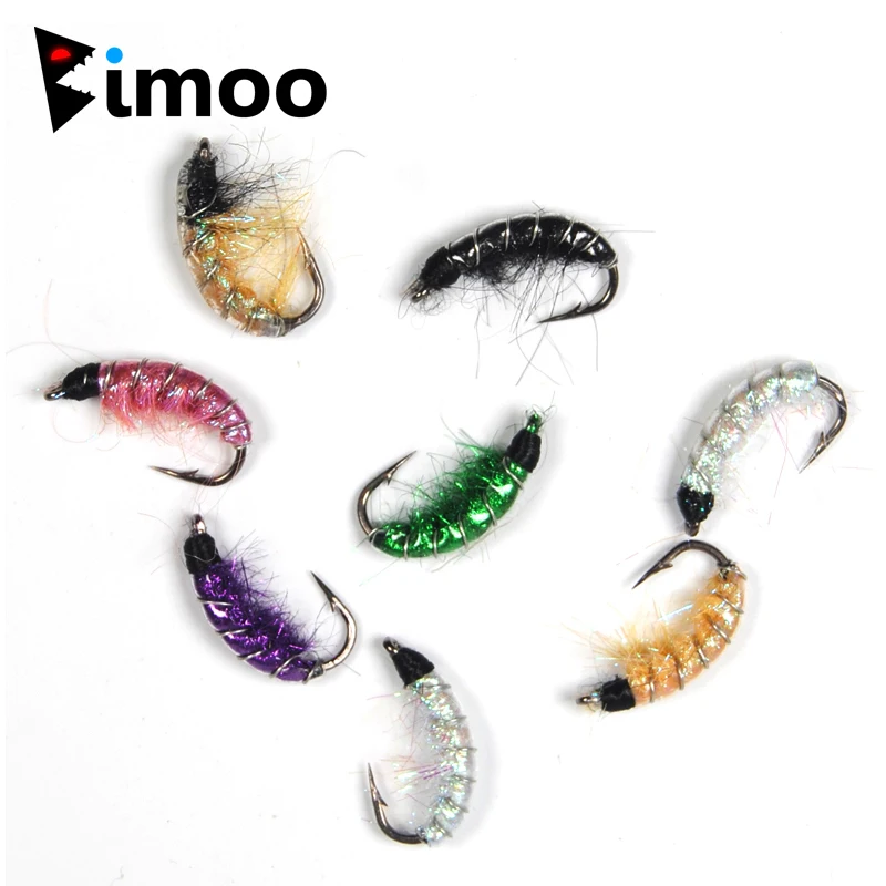 Bimoo 6 шт.#6 рыболовные крючки в виде мухи для ловли форели Scud Shrimps Scud Cezch Fly Fishing Fly Nymphs несколько цветов