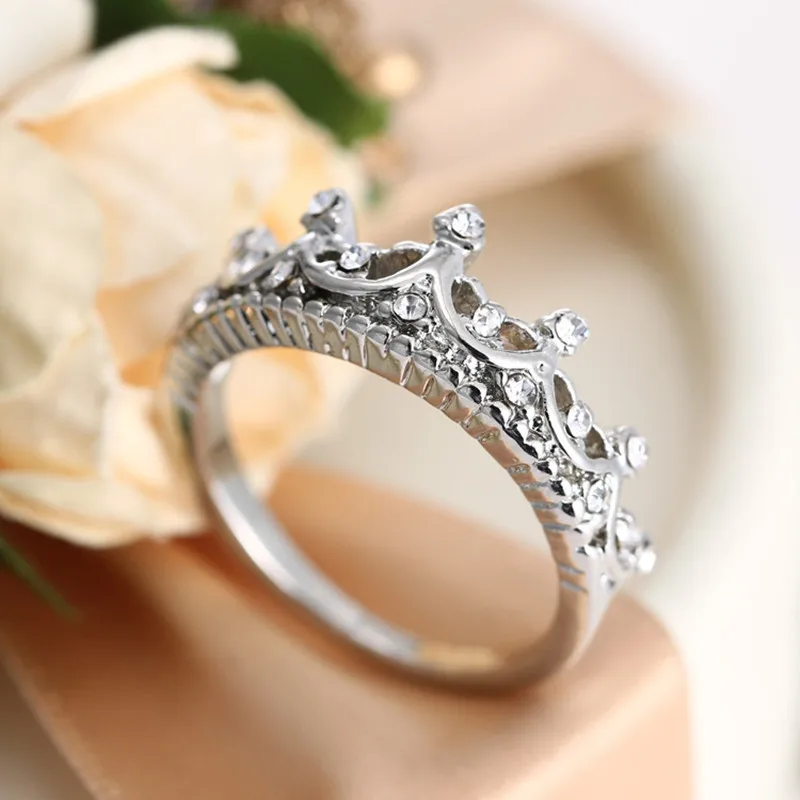 princess queen crown ring design wedding rings for women jewelry