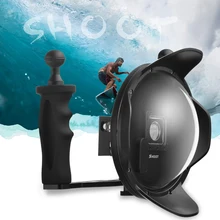 SHOOT 6 inch Dome Port For GoPro Hero 4 3+ Camera with Handheld Go Pro Stabilizer and Waterproof Case for GoPro Accessories