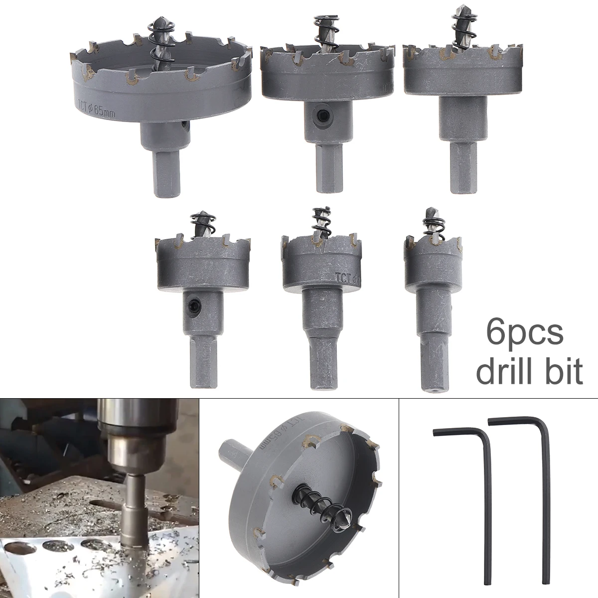 New 66MM Carbide Tip Metal Cutter Hole Saw 