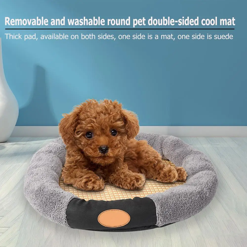 Летние для домашних животных собак кошка кровать коврик для сна Pet щенок котенок охлаждающая подложка моющиеся Конура для домашних животных спальный коврик
