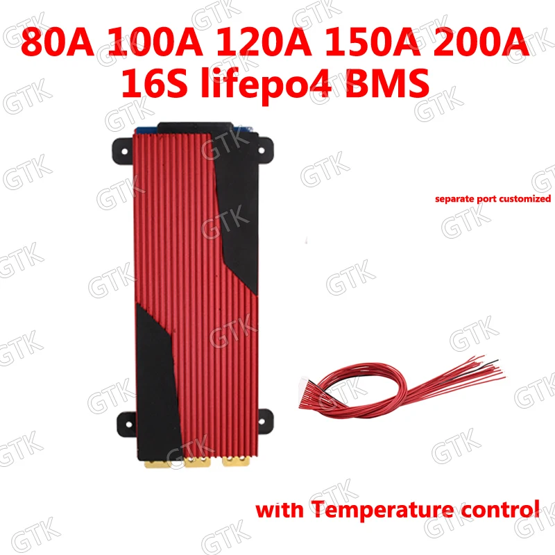 GTK customize 16s 48v 512V 80A 100v 120A 150A 200A lifepo4 плата защиты батареи литиевый аккумулятор