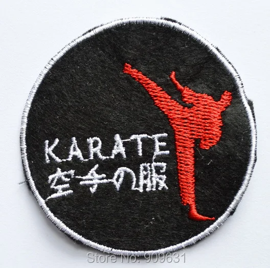 Free Shipping ! Karate Fighter Kung Fun Red Man Sport Iron On Applique