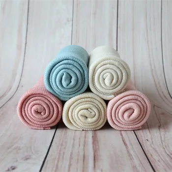 

Baby Photography Wrap Newborn Wrap Photography Props Baby Swaddle Blanket Knit Stretch Wrap Layer Fabric Jersey Carrier