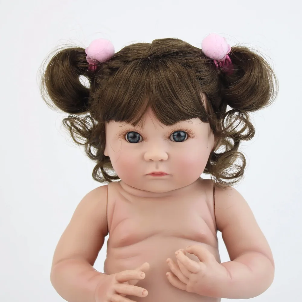 40cm Full Silicone Reborn Baby Doll Toy For Girls Vinyl Handmade Princess Mini Babies Doll Child Bathe Toy Collectible Art