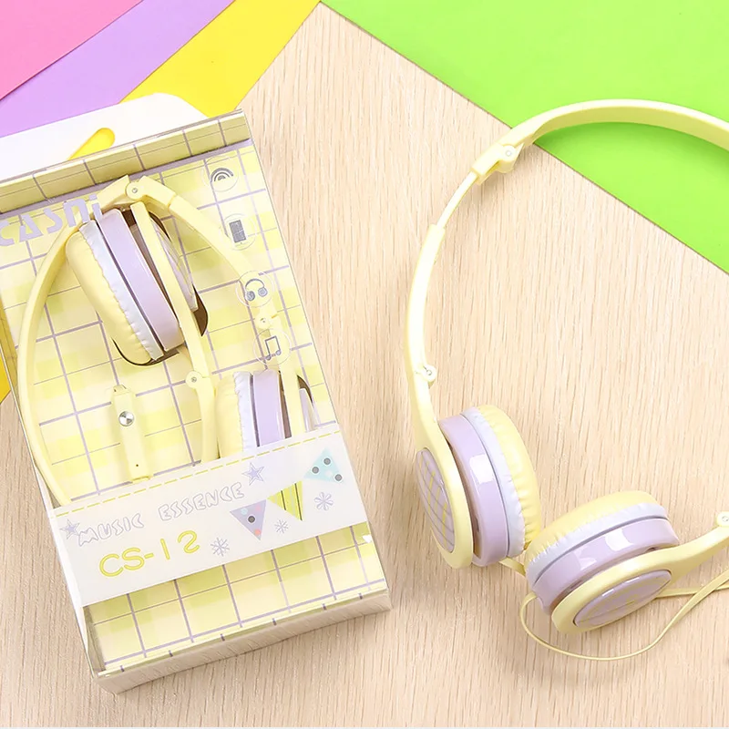 

Cute Kids Headset 3.5MM Stereo Music Gaming Headphones Candy Color With Mic Earphone For MP3 MP4 Mobile Phone Foldable Headphone